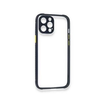 BSSM Miami Şeffaf Silikon - Lacivert iPhone 12 Pro Kılıf