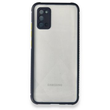 BSSM Miami Şeffaf Silikon - Lacivert Samsung Galaxy A02S Kılıf