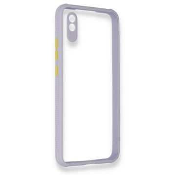 BSSM Miami Şeffaf Silikon - Lila Xiaomi Redmi 9A Kılıf
