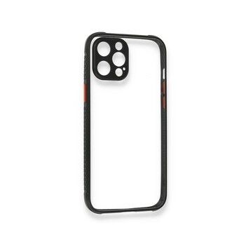 BSSM Miami Şeffaf Silikon - Siyah iPhone 12 Pro Kılıf
