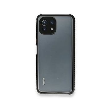 BSSM Miami Şeffaf Silikon - Siyah Xiaomi Mİ 11 Lite Kılıf