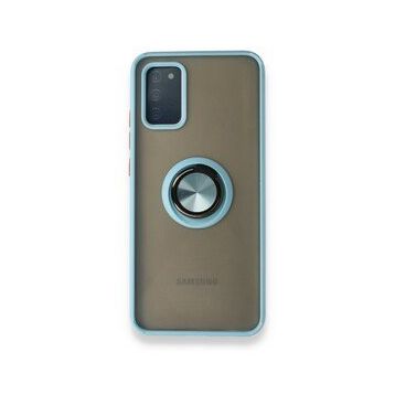 BSSM Montreal Yüzüklü Silikon Kapak - Buz Mavi Samsung Galaxy A02S Kılıf