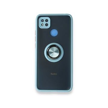 BSSM Montreal Yüzüklü Silikon Kapak - Buz Mavi Xiaomi Redmi 9C Kılıf