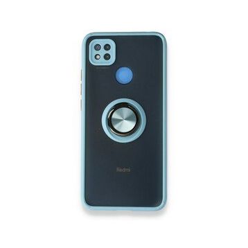 BSSM Montreal Yüzüklü Silikon Kapak - Buz Mavi Xiaomi Redmi 9C Kılıf
