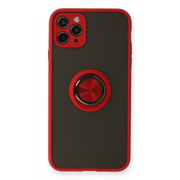 BSSM Montreal Yüzüklü Silikon Kapak - Kırmızı iPhone 11 Pro Kılıf
