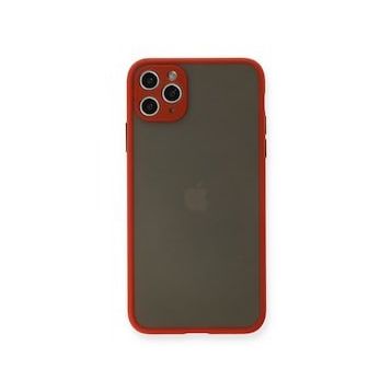 BSSM Montreal Yüzüklü Silikon Kapak - Kırmızı iPhone 11 Pro Kılıf