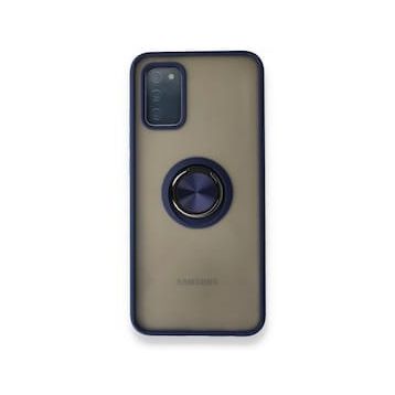 BSSM Montreal Yüzüklü Silikon Kapak - Lacivert Samsung Galaxy A02S Kılıf
