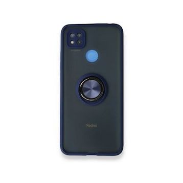BSSM Montreal Yüzüklü Silikon Kapak - Lacivert Xiaomi Redmi 9C Kılıf