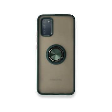BSSM Montreal Yüzüklü Silikon Kapak - Yeşil Samsung Galaxy A02S Kılıf