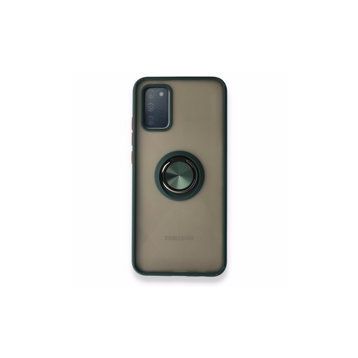 BSSM Montreal Yüzüklü Silikon Kapak - Yeşil Samsung Galaxy A02S Kılıf