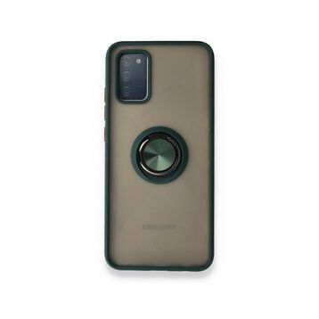 BSSM Montreal Yüzüklü Silikon Kapak - Yeşil Samsung Galaxy A02S Kılıf