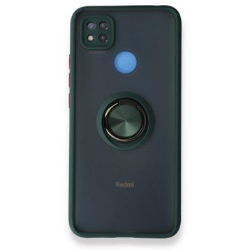 BSSM Montreal Yüzüklü Silikon Kapak - Yeşil Xiaomi Redmi 9C Kılıf