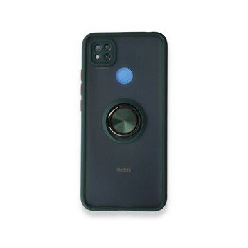 BSSM Montreal Yüzüklü Silikon Kapak - Yeşil Xiaomi Redmi 9C Kılıf