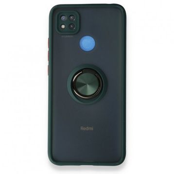 BSSM Montreal Yüzüklü Silikon Kapak - Yeşil Xiaomi Redmi 9C Kılıf