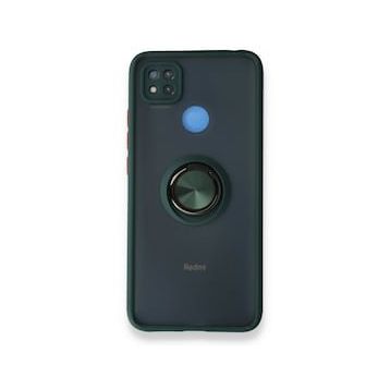 BSSM Montreal Yüzüklü Silikon Kapak - Yeşil Xiaomi Redmi 9C Kılıf