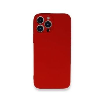 BSSM Nano İçi Kadife Silikon - Kırmızı iPhone 13 Pro Max Kılıf