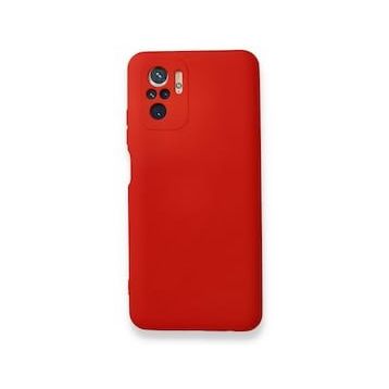 BSSM Nano içi Kadife Silikon - Kırmızı Xiaomi Redmi Note 10 Kılıf