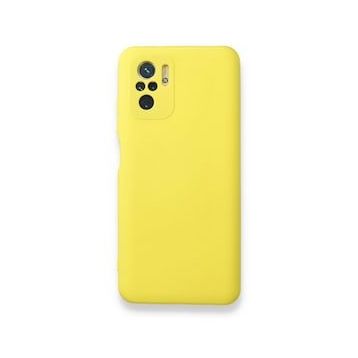 BSSM Nano içi Kadife Silikon - Sarı Xiaomi Redmi Note 10 Kılıf