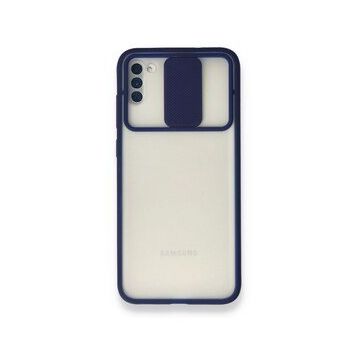 BSSM Palm Buzlu Kamera Sürgülü Silikon - Lacivert Samsung Galaxy A11 Kılıf