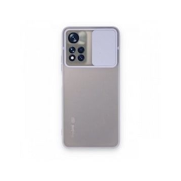 BSSM Palm Buzlu Kamera Sürgülü Silikon - Lila Xiaomi Redmi Note 11 Pro Plus 5G Kılıf