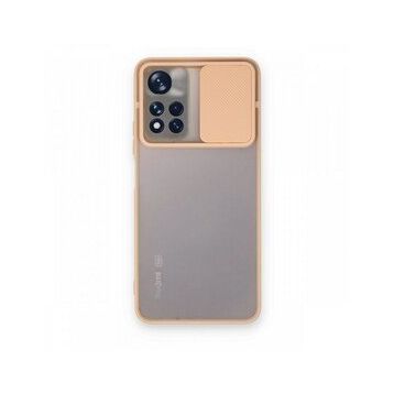 BSSM Palm Buzlu Kamera Sürgülü Silikon - Pembe Xiaomi Redmi Note 11 Pro Plus 5G Kılıf