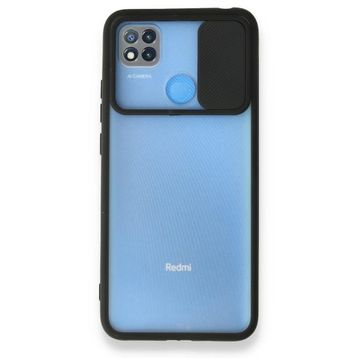 BSSM Palm Buzlu Kamera Sürgülü Silikon - Siyah Xiaomi Redmi 9C Kılıf