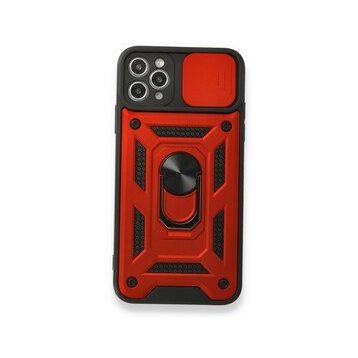 BSSM Pars Lens Yüzüklü Silikon - Kırmızı iPhone 11 Pro Kılıf