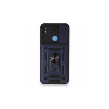 BSSM Pars Lens Yüzüklü Silikon - Lacivert Xiaomi Redmi 9C Kılıf