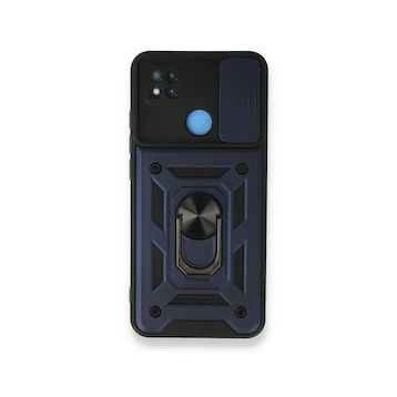 BSSM Pars Lens Yüzüklü Silikon - Lacivert Xiaomi Redmi 9C Kılıf