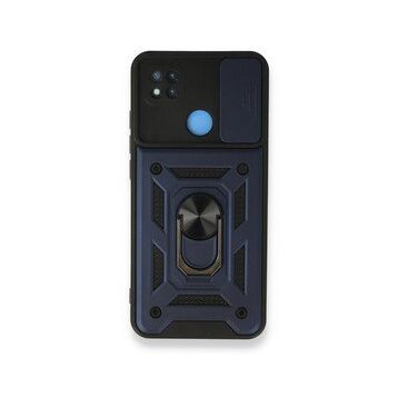 BSSM Pars Lens Yüzüklü Silikon - Lacivert Xiaomi Redmi 9C Kılıf