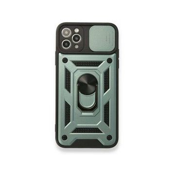 BSSM Pars Lens Yüzüklü Silikon - Yeşil iPhone 11 Pro Kılıf
