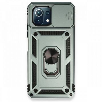 BSSM Pars Lens Yüzüklü Silikon - Yeşil Xiaomi Mİ 11 Lite Kılıf