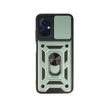 BSSM Pars Lens Yüzüklü Silikon - Yeşil Xiaomi Poco M5 Kılıf