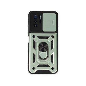 BSSM Pars Lens Yüzüklü Silikon - Yeşil Xiaomi Poco X3 GT Kılıf