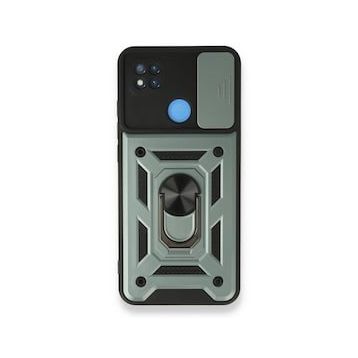 BSSM Pars Lens Yüzüklü Silikon - Yeşil Xiaomi Redmi 9C Kılıf