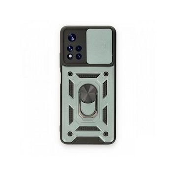 BSSM Pars Lens Yüzüklü Silikon - Yeşil Xiaomi Redmi Note 11T Kılıf