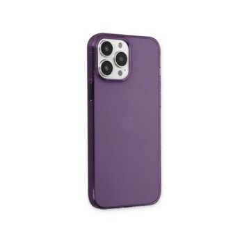 BSSM Pc Sert Şeffaf Kapak - Mor iPhone 13 Pro Max Kılıf