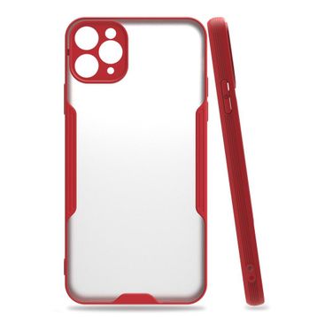 BSSM Platin Silikon - Kırmızı iPhone 11 Pro Kılıf
