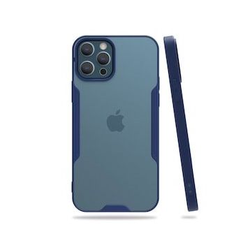 BSSM Platin Silikon - Lacivert iPhone 12 Pro Max Kılıf