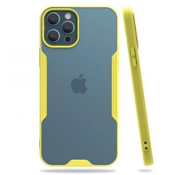BSSM Platin Silikon - Sarı iPhone 12 Pro Max Kılıf