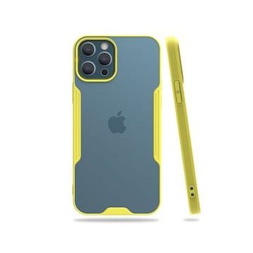 BSSM Platin Silikon - Sarı iPhone 12 Pro Max Kılıf