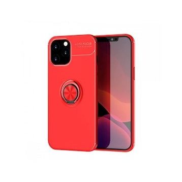 BSSM Range Yüzüklü Silikon - Kırmızı iPhone 12 Pro Max Kılıf