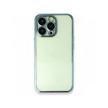 BSSM Razer Lensli Silikon - Açık Mavi iPhone 13 Pro Max Kılıf