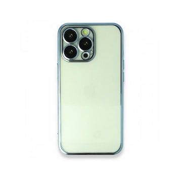 BSSM Razer Lensli Silikon - Açık Mavi iPhone 14 Pro Max Kılıf