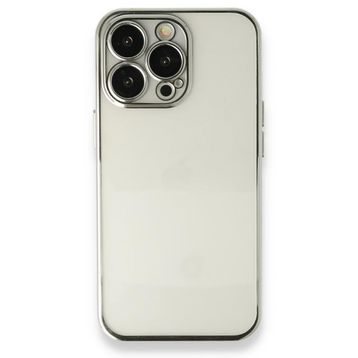 BSSM Razer Lensli Silikon - Gümüş iPhone 14 Pro Max Kılıf