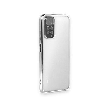 BSSM Razer Lensli Silikon - Gümüş Xiaomi Redmi Note 11 Kılıf