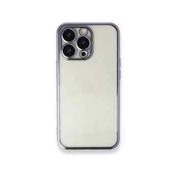 BSSM Razer Lensli Silikon - Mor iPhone 13 Pro Max Kılıf