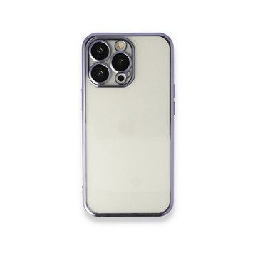 BSSM Razer Lensli Silikon - Mor iPhone 13 Pro Max Kılıf