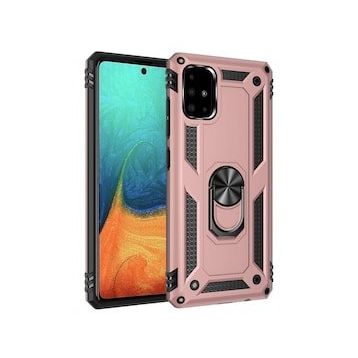 BSSM Rose Samsung Galaxy A71 Sofya Yüzüklü Silikon Kapak Kılıf