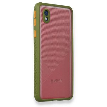 BSSM Samsung Galaxy A01 Core Miami Şeffaf Silikon Yeşil Kılıf